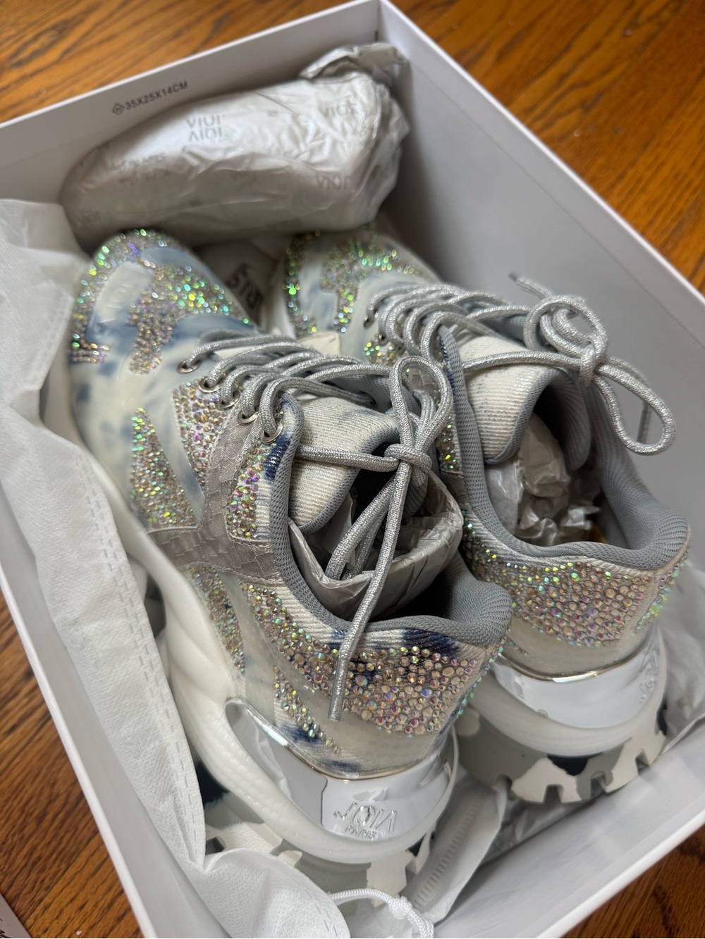 JOIA Paris Official Sneakers in RhineStone Silver EU 41/ 9.5 U.S Women’s